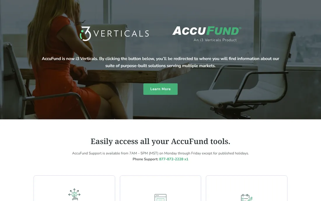 AccuFund homepage