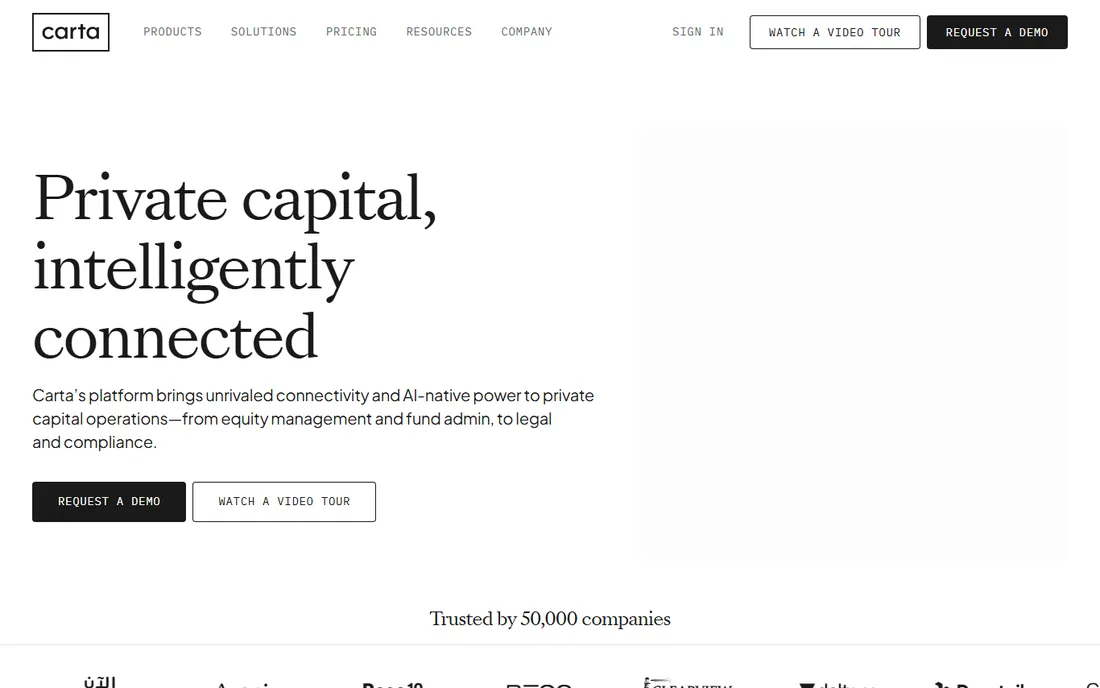 Carta homepage