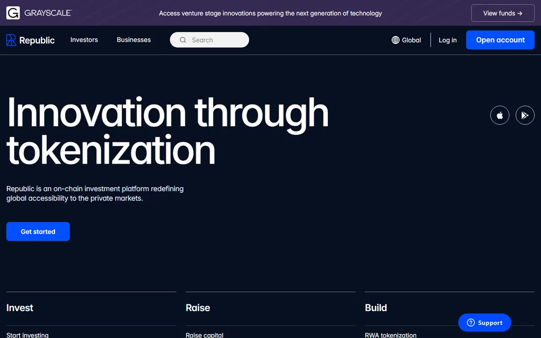 Republic homepage