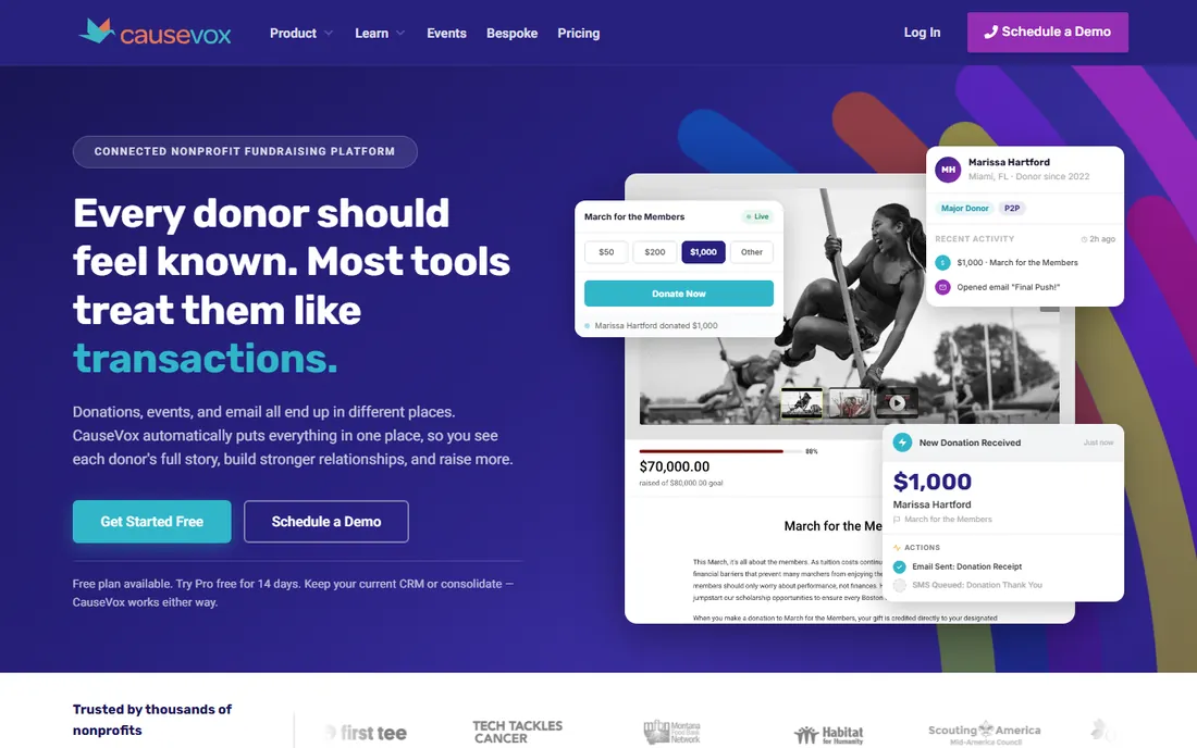 CauseVox homepage