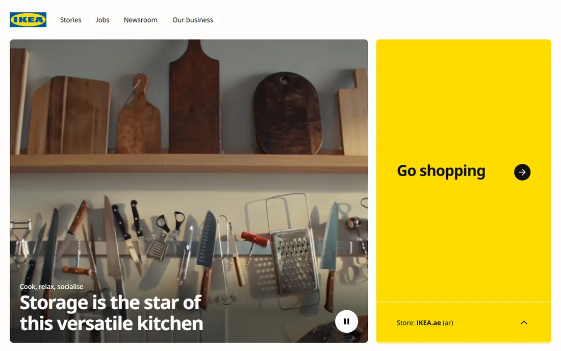 IKEA homepage