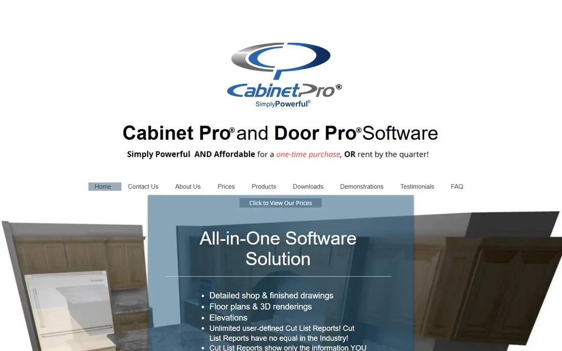 Cabinet Pro homepage