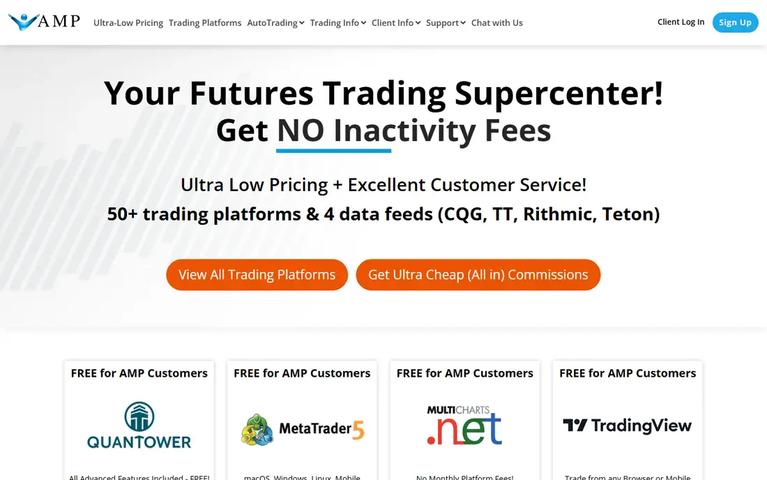 AMP Futures homepage