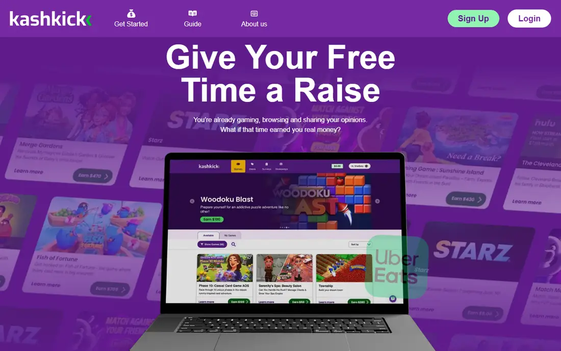 KashKick homepage