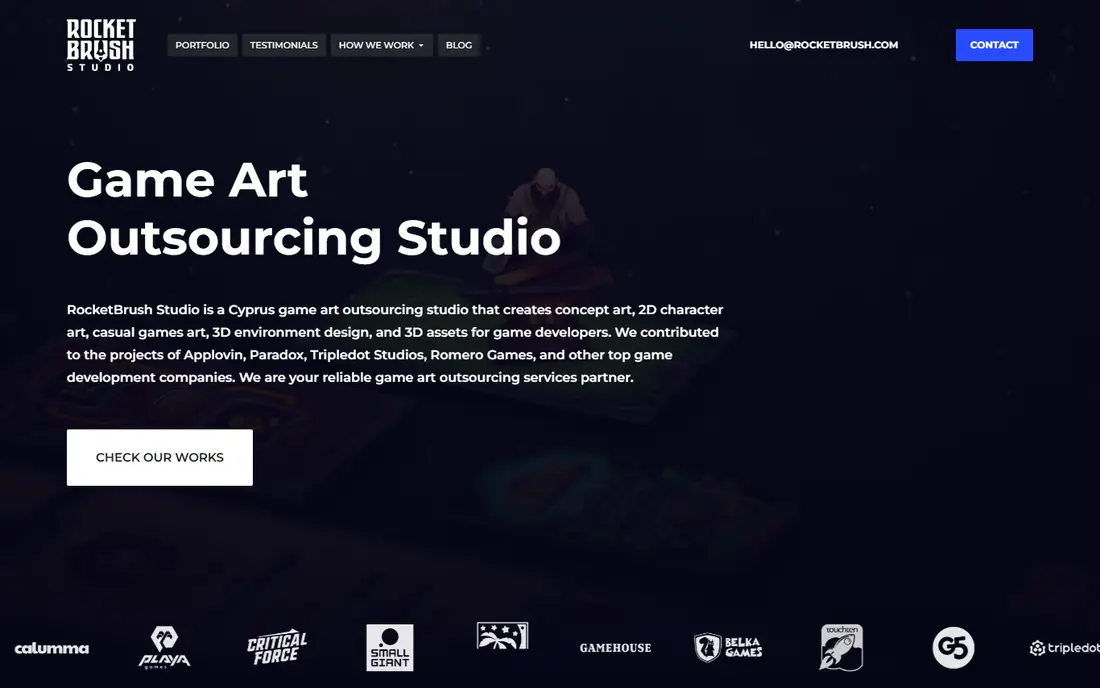 RocketBrush Studio homepage