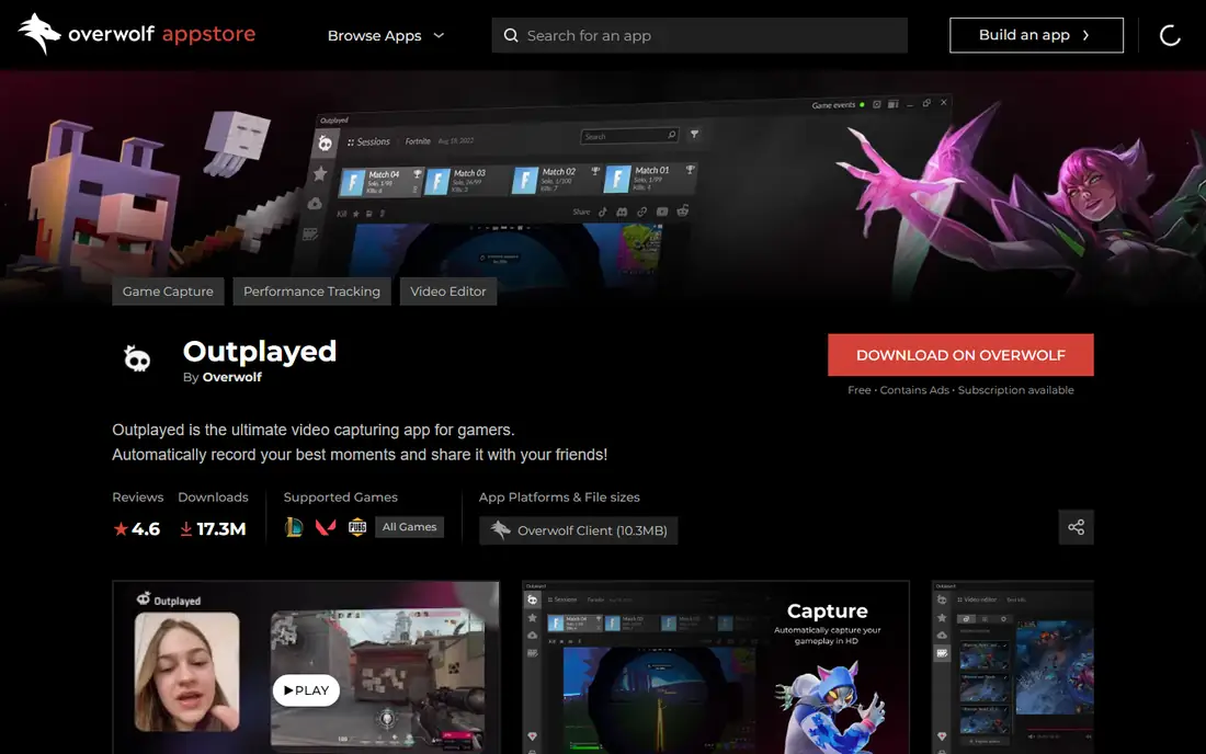 Outplayed homepage