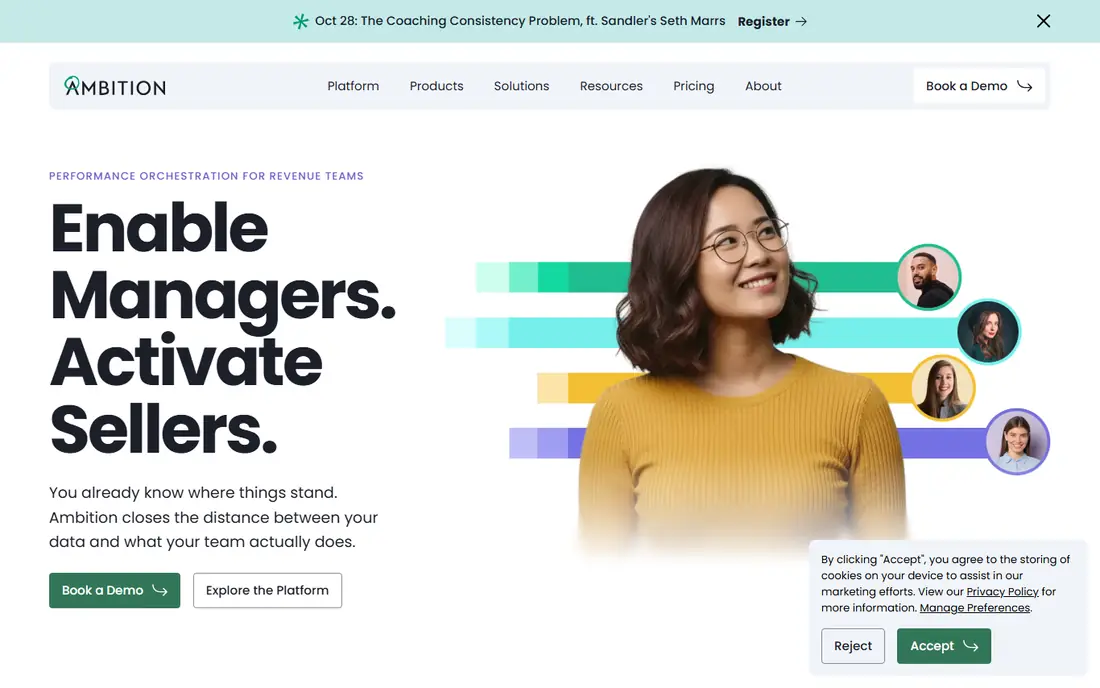 Ambition homepage