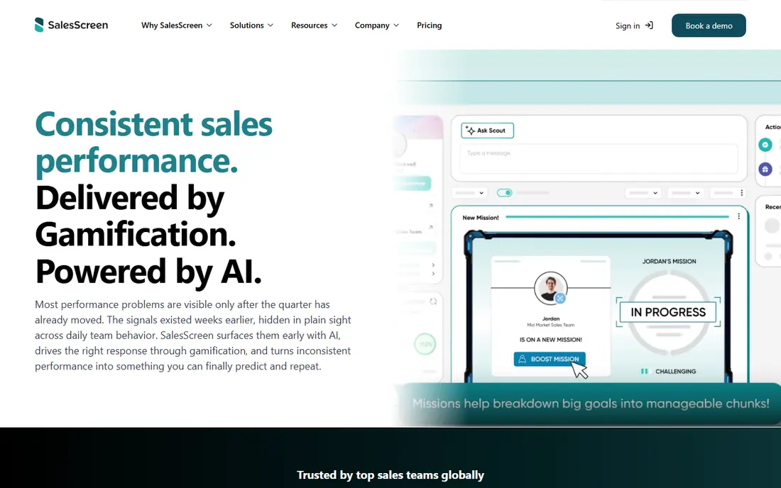 SalesScreen homepage
