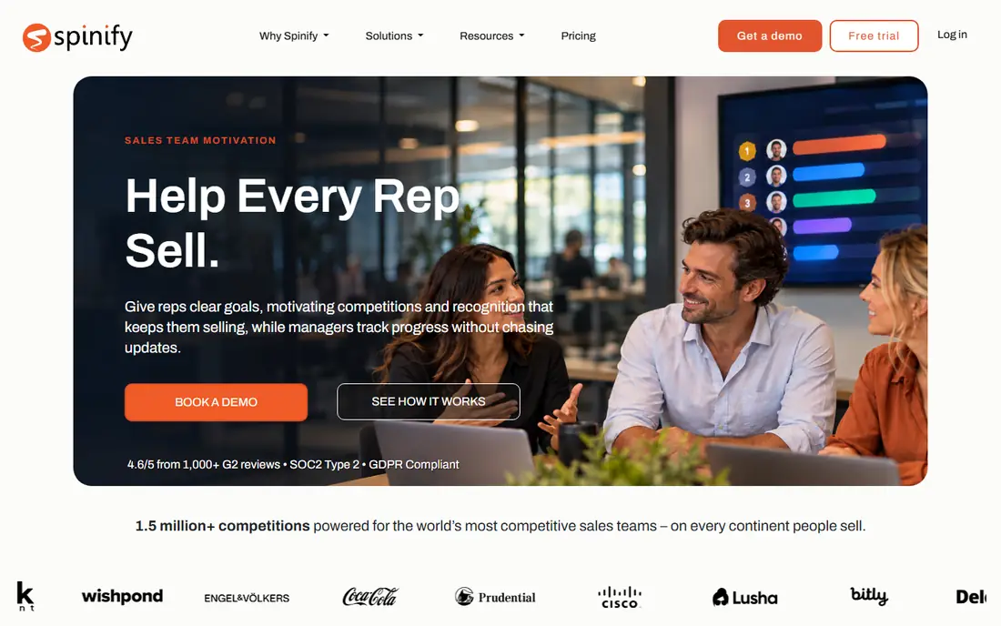 Spinify homepage