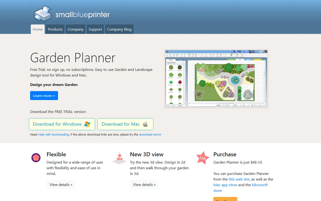 Garden Planner homepage
