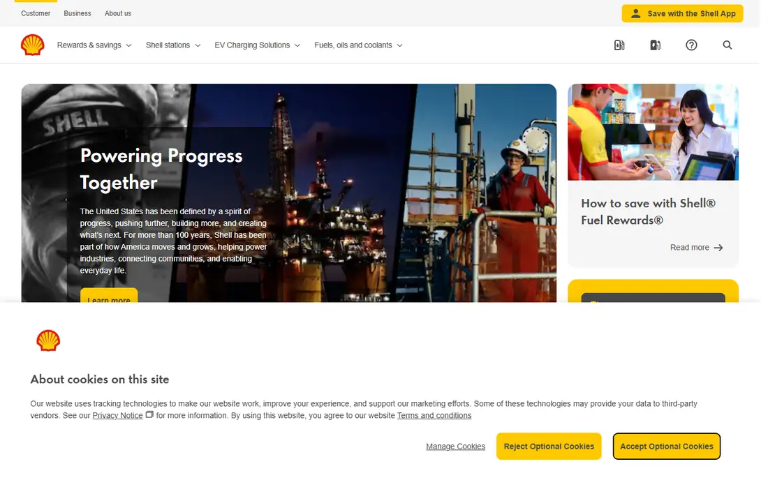 Shell homepage
