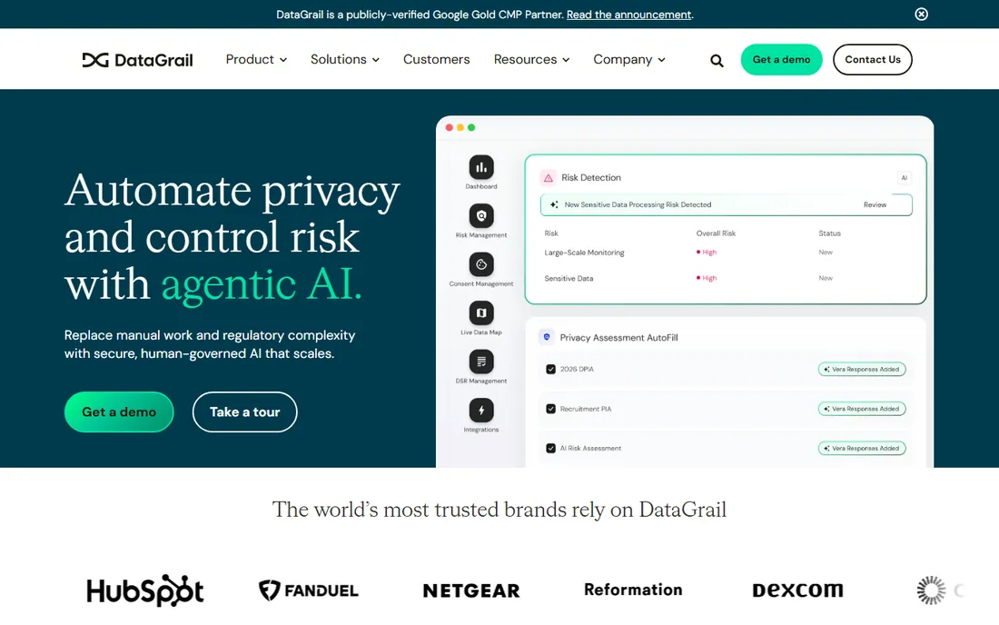 DataGrail homepage