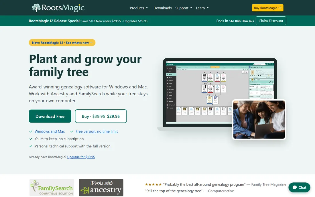 RootsMagic homepage