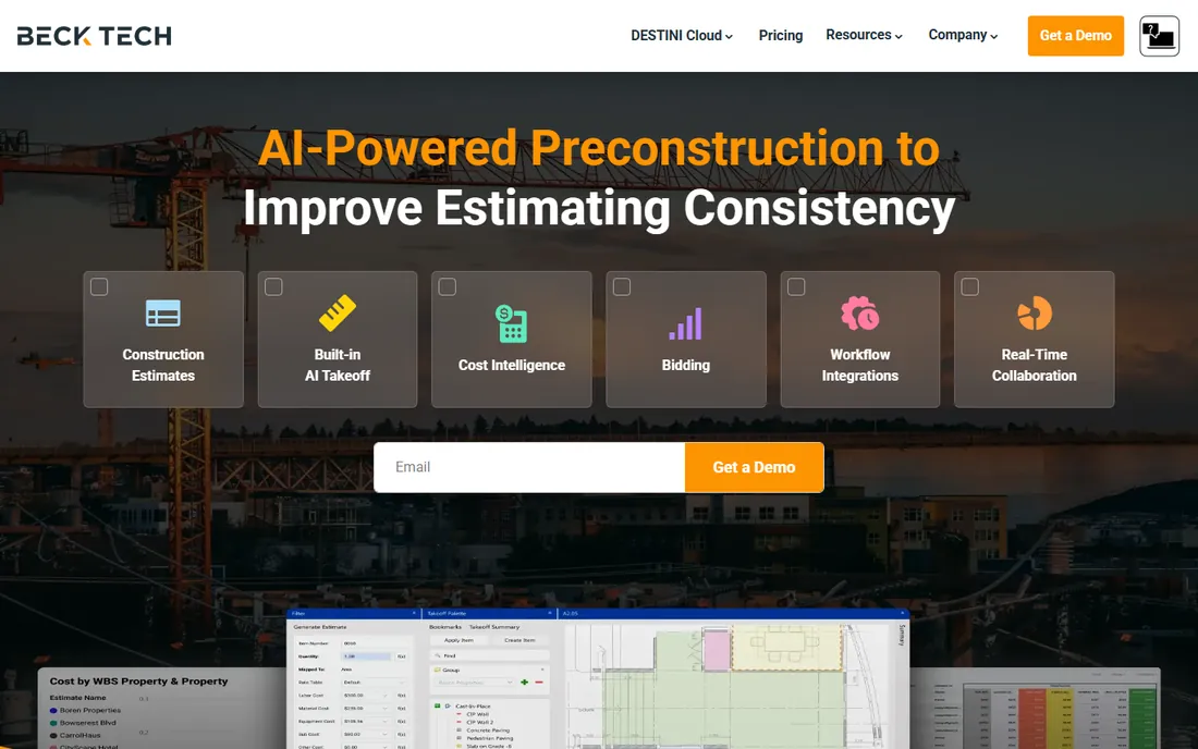 DESTINI Estimator homepage