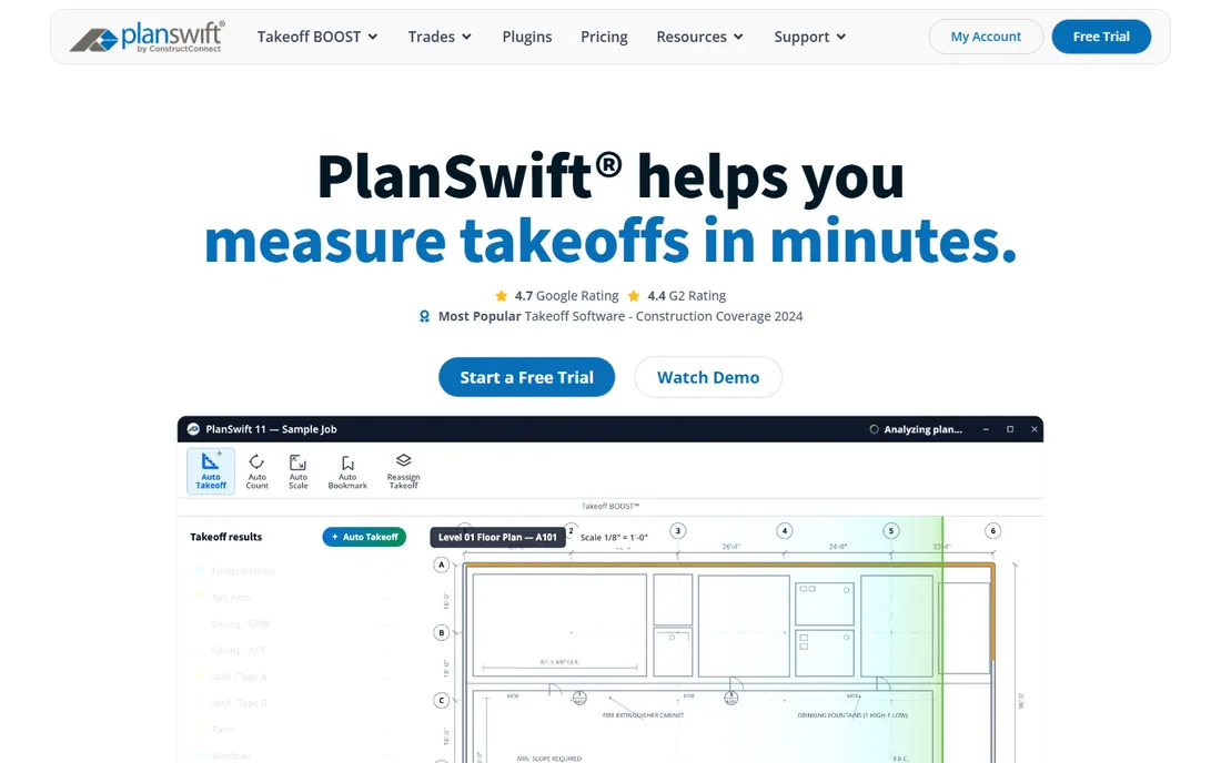 PlanSwift homepage