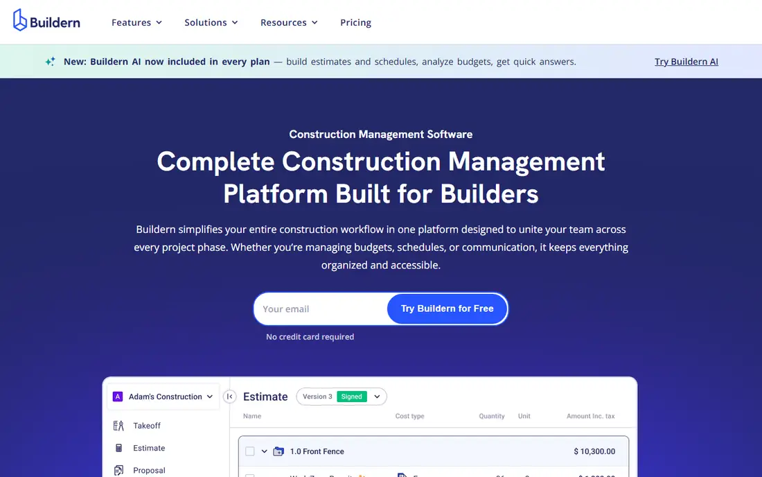 Buildern homepage