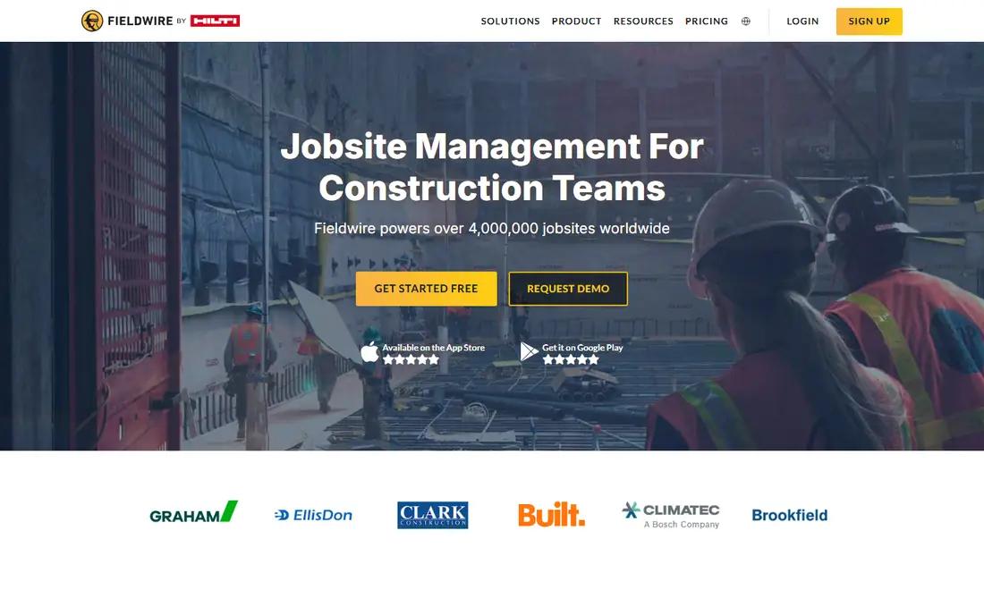 Fieldwire homepage