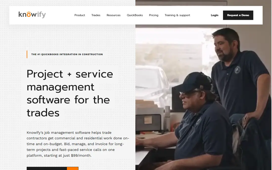 Knowify homepage