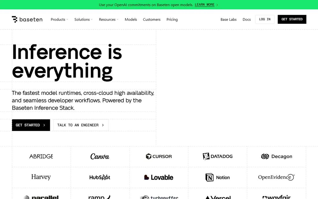 Baseten homepage
