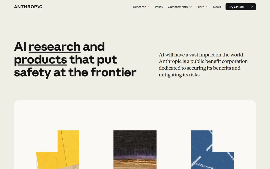 Anthropic homepage