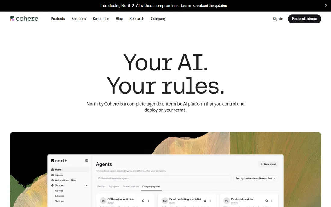 Cohere homepage