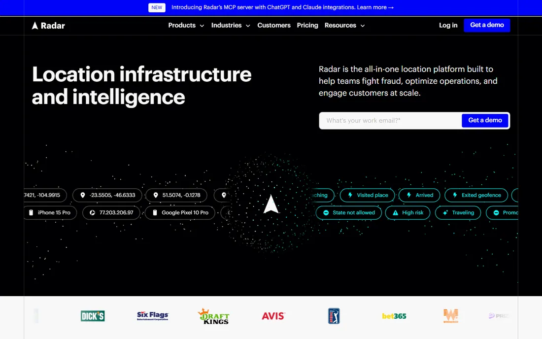 Radar homepage