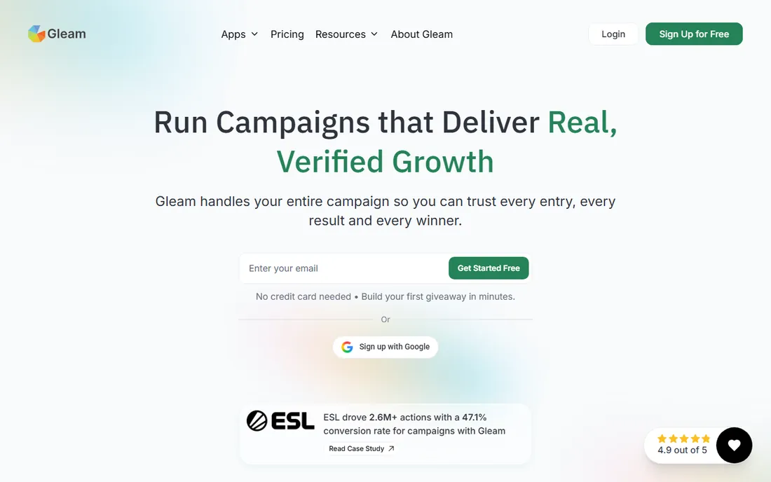 Gleam homepage