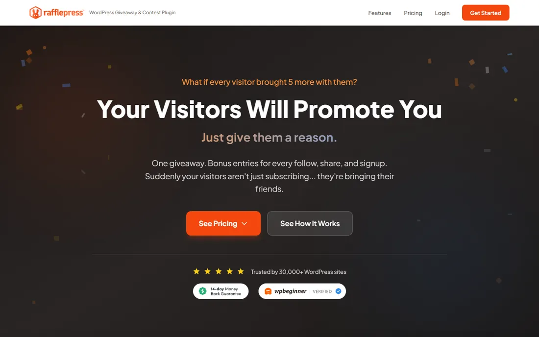 RafflePress homepage