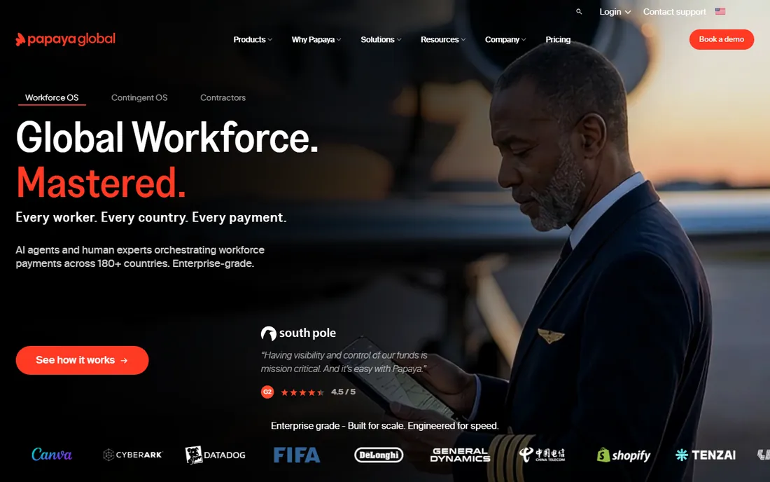 Papaya Global homepage