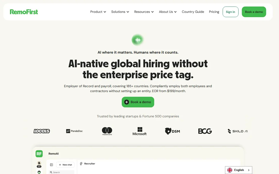 RemoFirst homepage