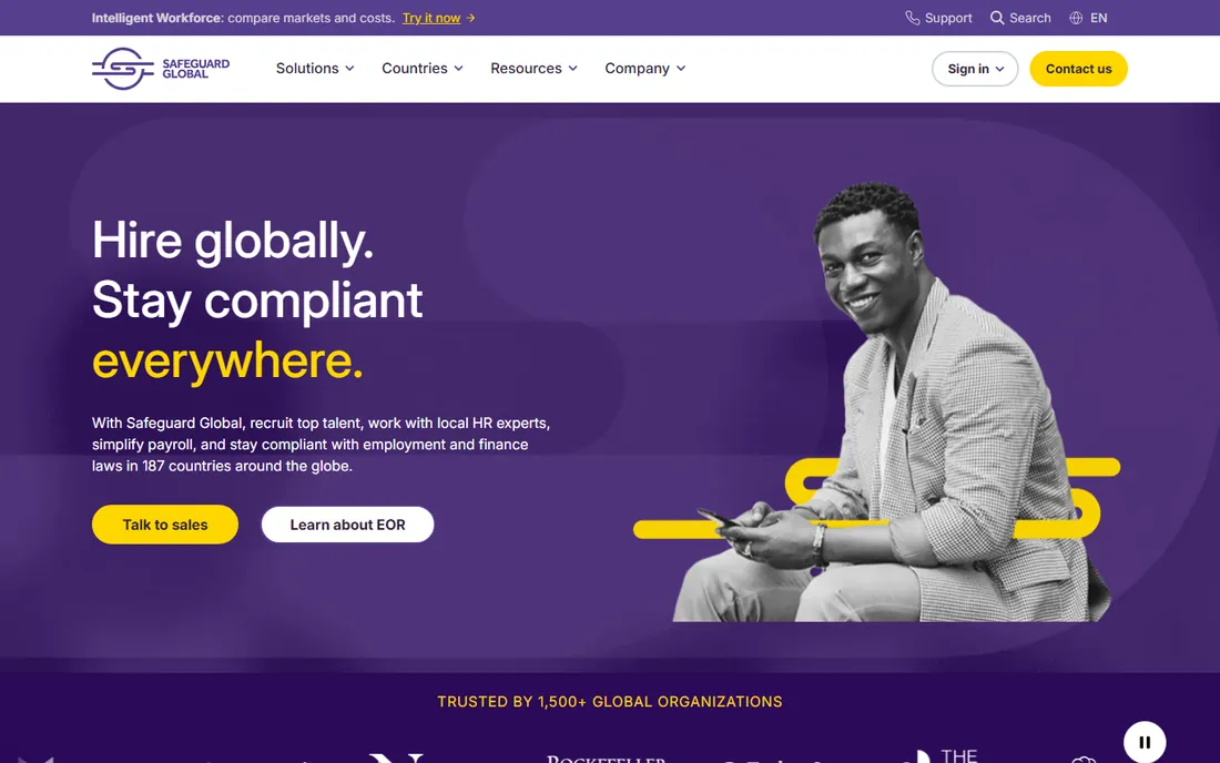 Safeguard Global homepage