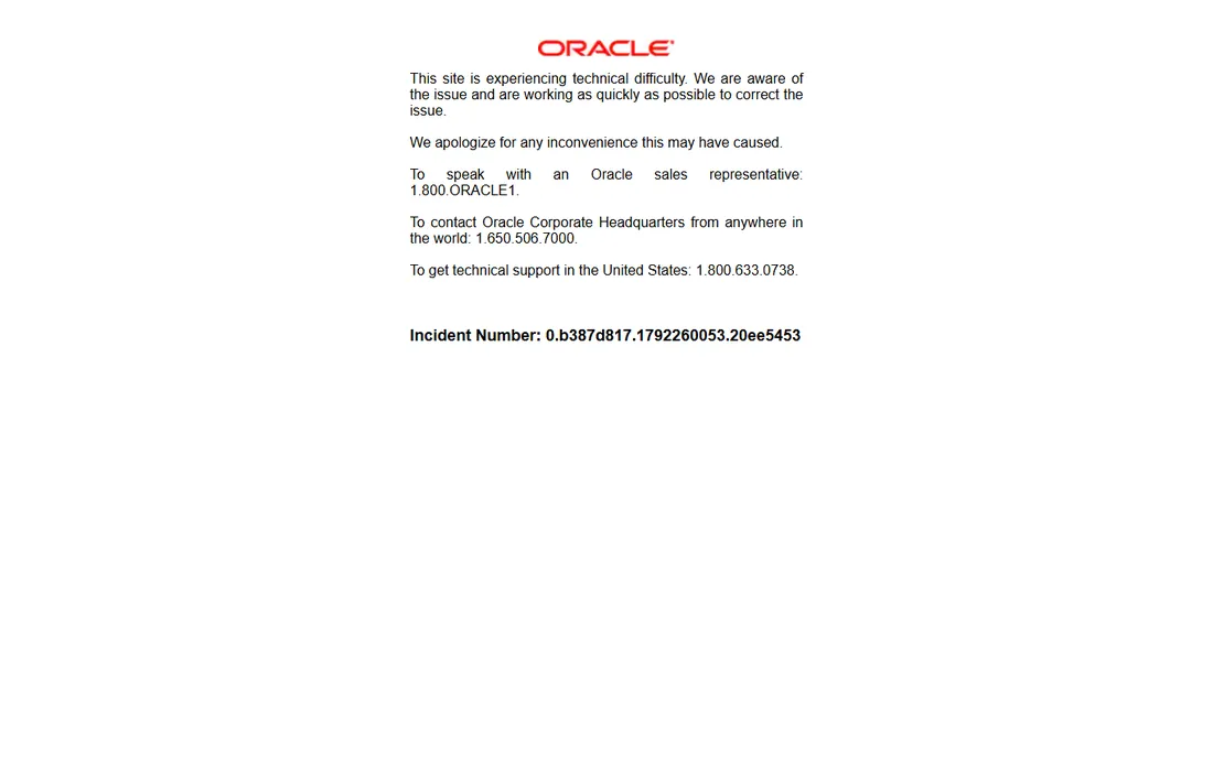 Oracle GTM homepage