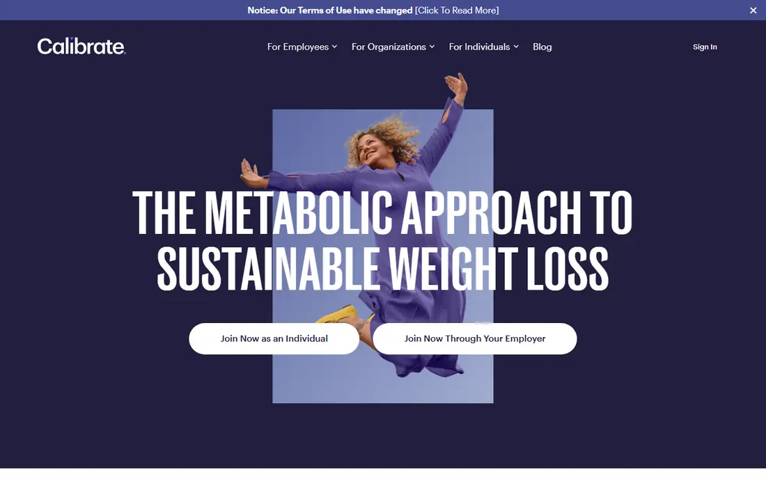 Calibrate homepage
