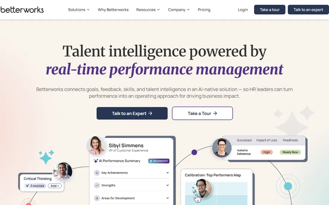 Betterworks homepage