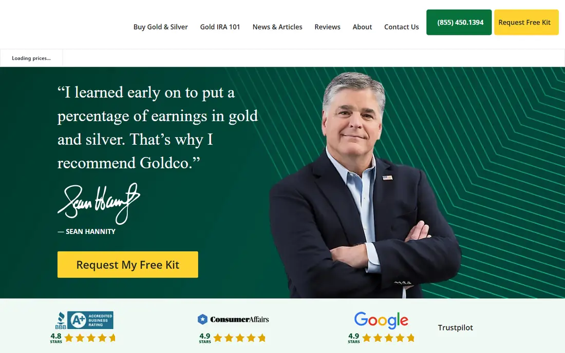 Goldco homepage