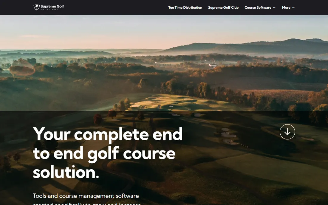Supreme Golf homepage