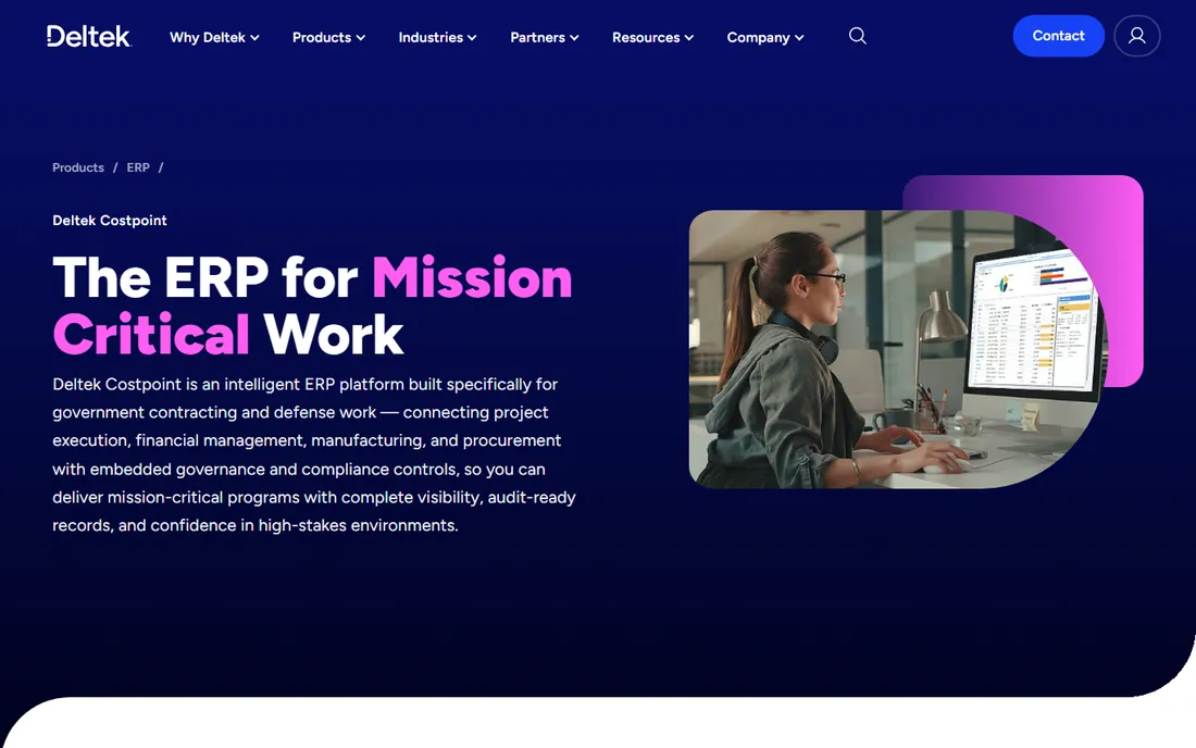Deltek Costpoint homepage