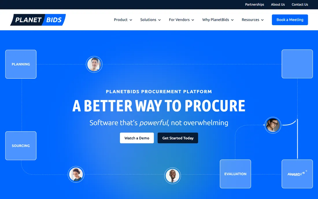 PlanetBids homepage