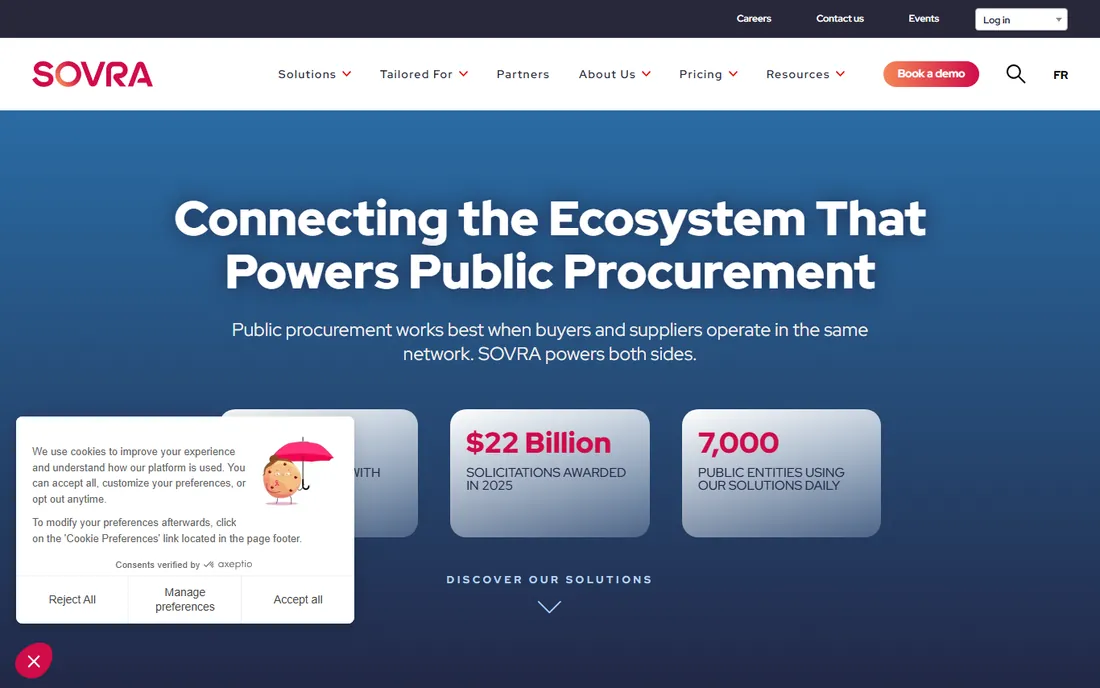 SOVRA homepage