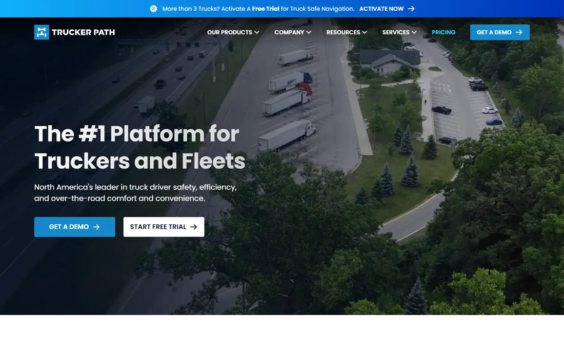 Trucker Path homepage
