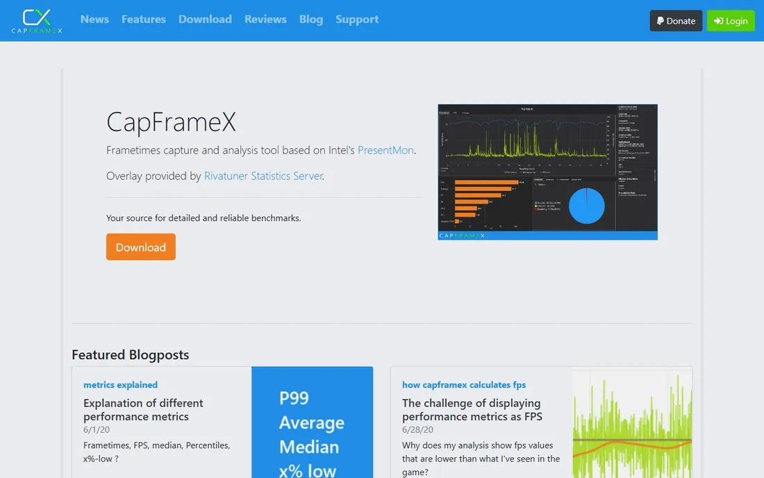 CapFrameX homepage
