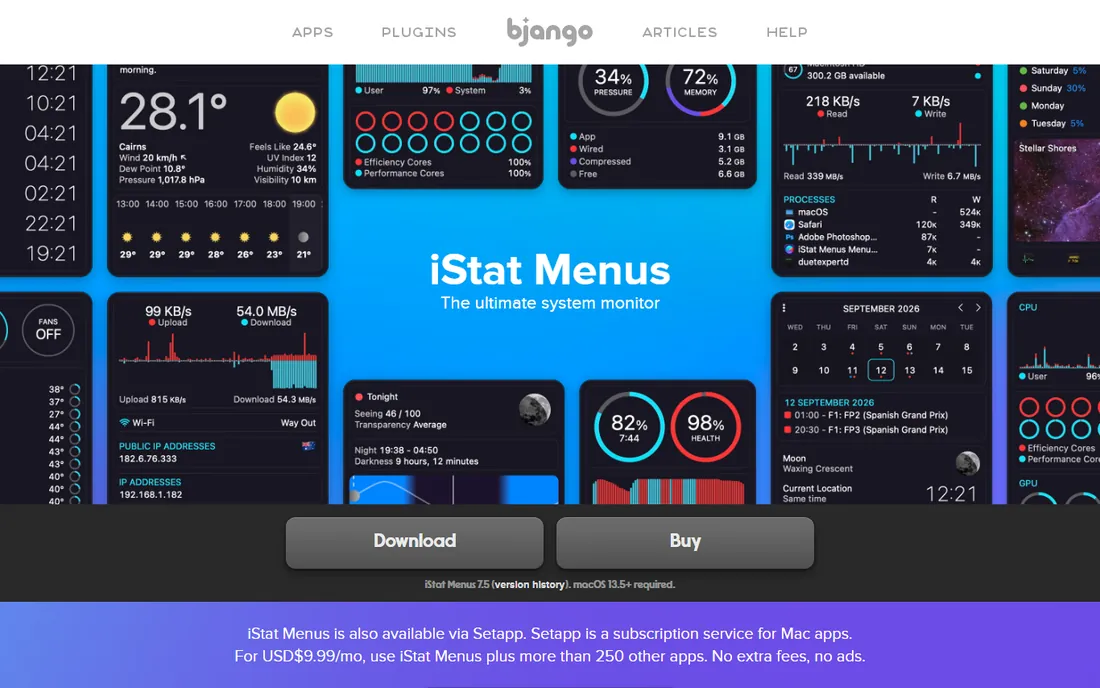 iStat Menus homepage