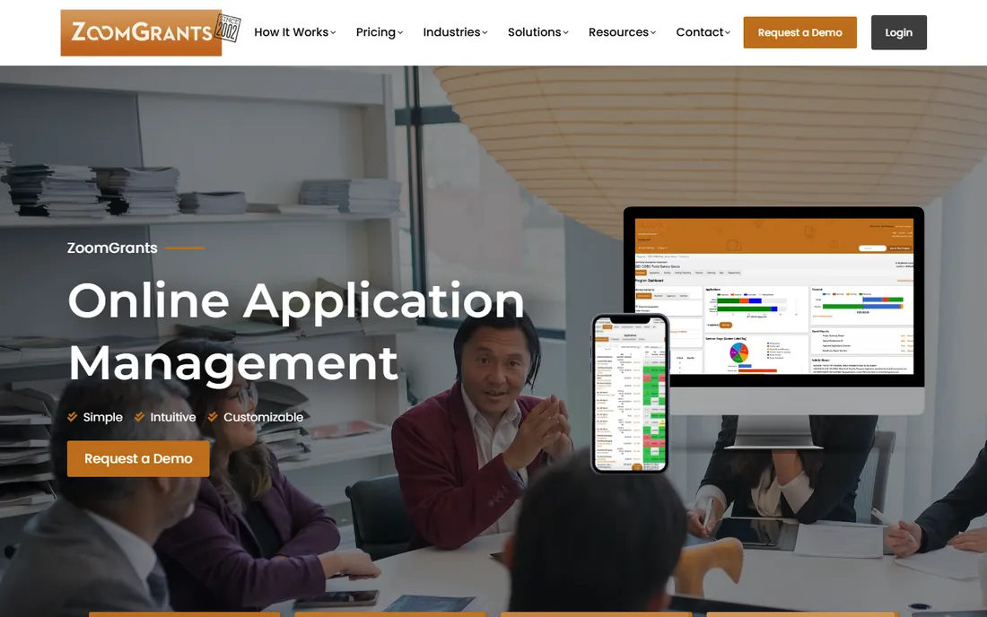 ZoomGrants homepage