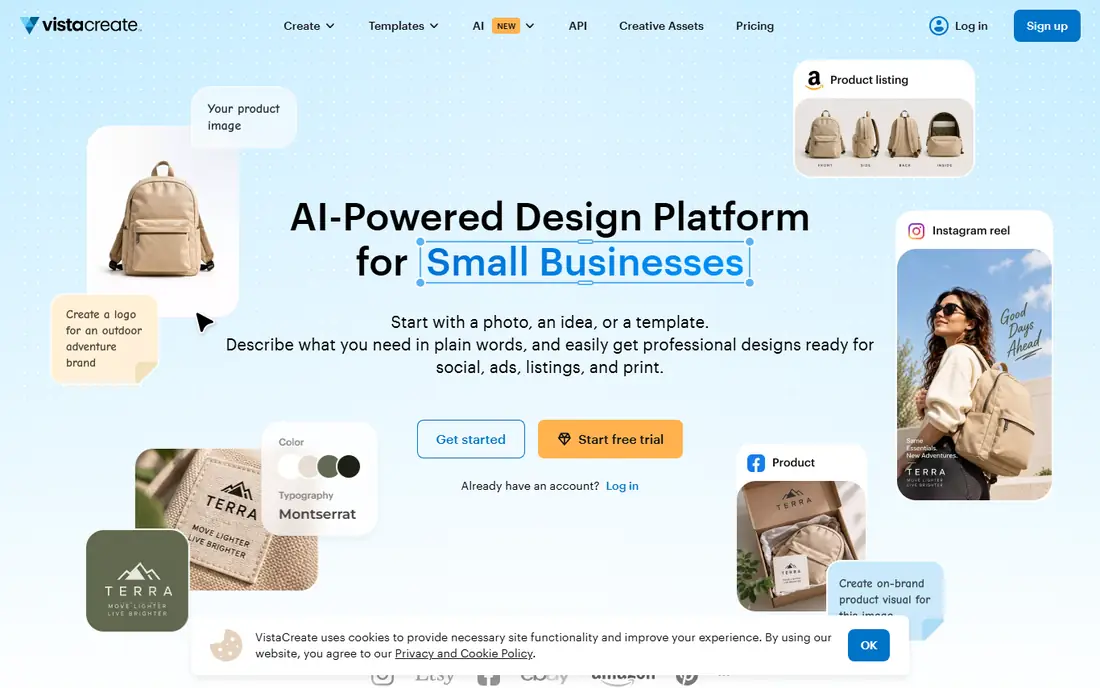 VistaCreate homepage