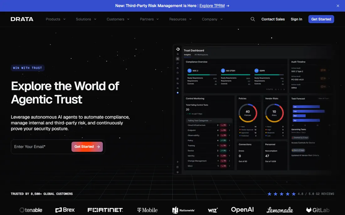Drata homepage