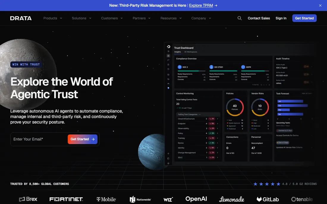 Drata homepage