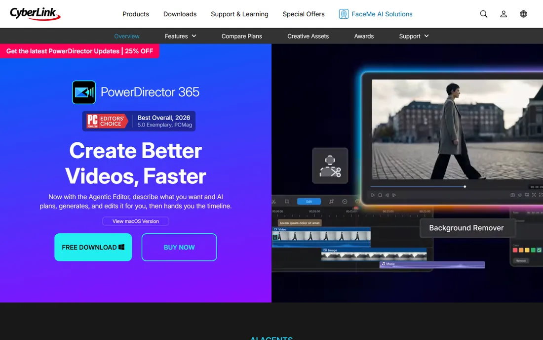 CyberLink PowerDirector homepage