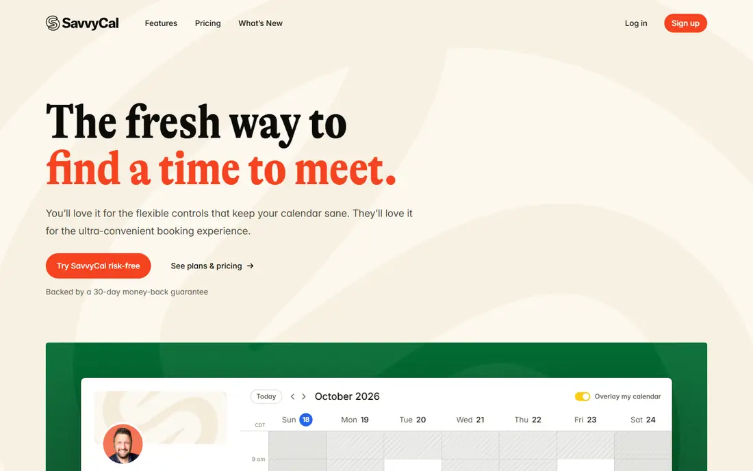 SavvyCal homepage