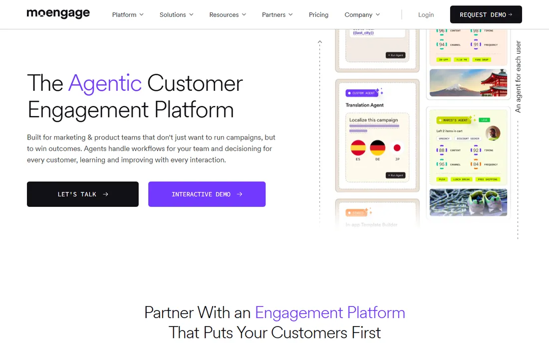 MoEngage homepage