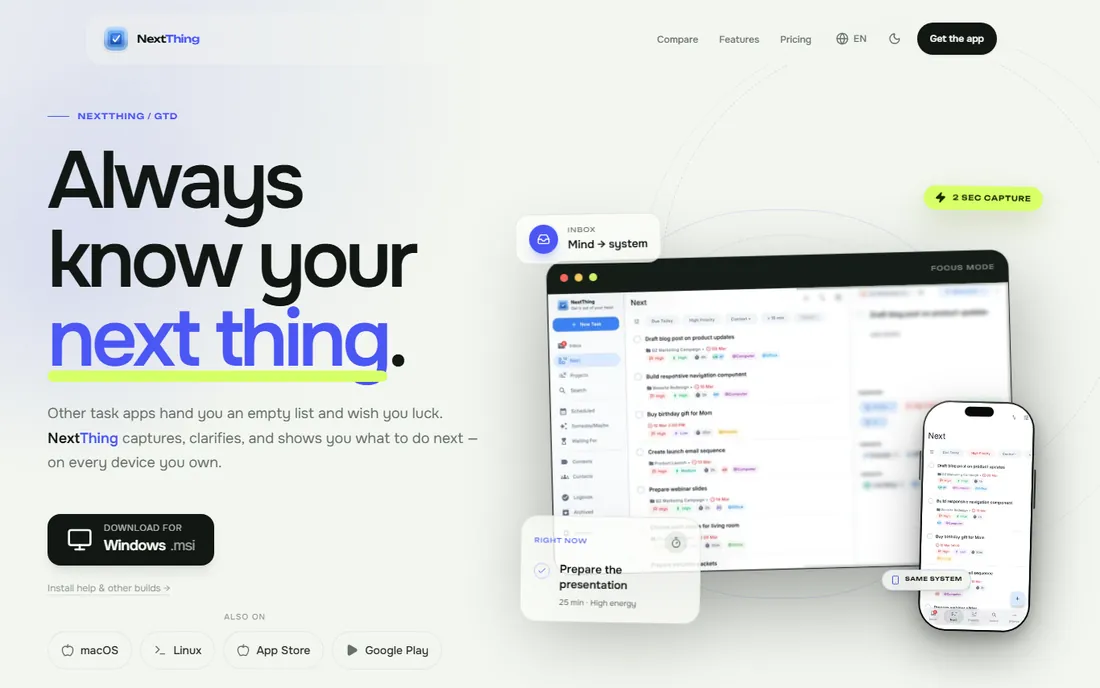 NextThing homepage